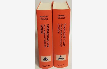 Handbuch der Familien- und Jugendforschung (2 Bände KOMPLETT) - Bd. I: Familienforschung/ Bd. II: Jugendforschung.