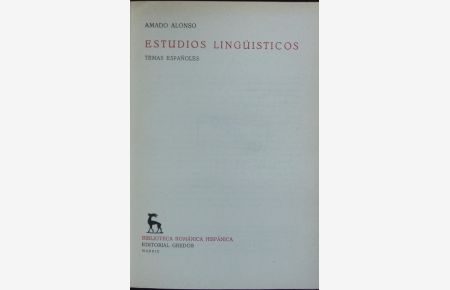 Estudios lingüisticos : temas espanoles.
