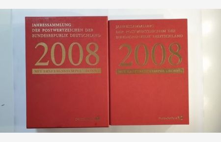 Jahressammlung der Postwertzeichen der Bundesrepublik Deutschland 2008, Mit Ersttagsstempel Bonn.