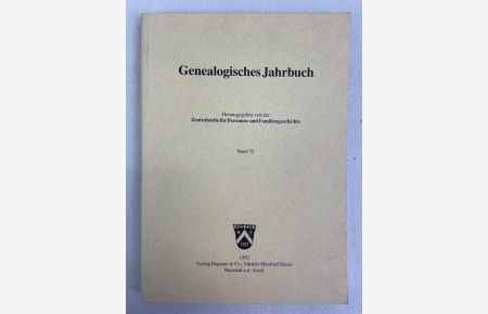 Genealogisches Jahrbuch. Band 32.