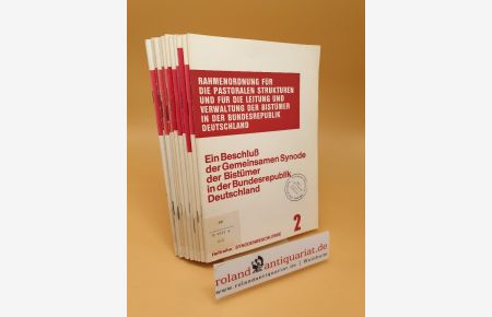 Ein Beschluß der Gemeinsamen Synode der Bistümer in der Bundesrepublik Deutschland (Heftreihe: Synodenbeschlüsse 2-3, 5-11, 14-15 ; (11 Bände)
