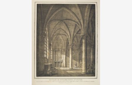 Gewölbe im Strasburger Münster mit dem Grabmal Bischoff Conrad II von Lichtenberg.