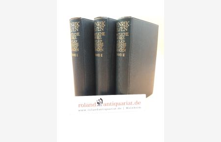 Henrik Ibsen sämtliche Werke: Band 1-3 (3 Bände)