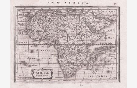 Africae - Afrika Africa Afrique Continent Kontinent map Gerard Mercator