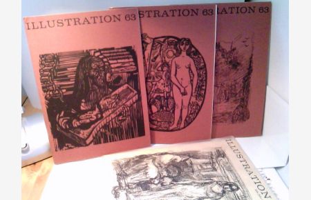 Konvolut: Illustration 63 - Zeitschrift für die Buchillustration kpl Ausgabe 1973 in 3 Heften plus Festschrift zum 10 jährigen Bestehen 1963 - 1973