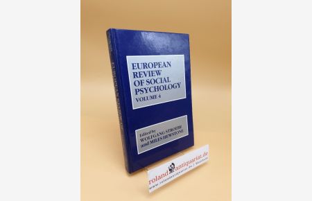 European Review of Social Psychology ; Volume 4