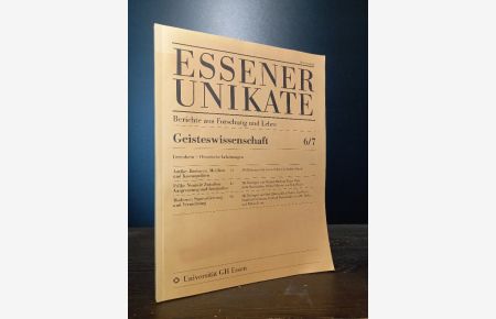Fremdsein - Historische Erfahrungen. (= Essener Unikate. Berichte aus Forschung und Lehre, Geisteswissenschaft, Heft 6/7).