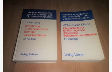 Günter Wöhe, Einführung in die allgemeine Betriebswirtschaftslehre + Übungsbuch / Set, Bundle, Paket