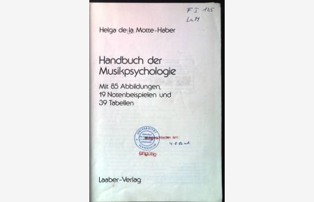 Handbuch der Musikpsychologie.