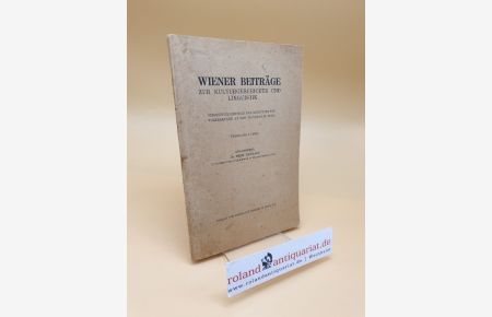 Wiener Beiträge zur Kulturgeschichte und Linguistik. Veröffentlichungen des Institutes für Völkerkunde an der Universität Wien ; Jahrgang 5 (1943)