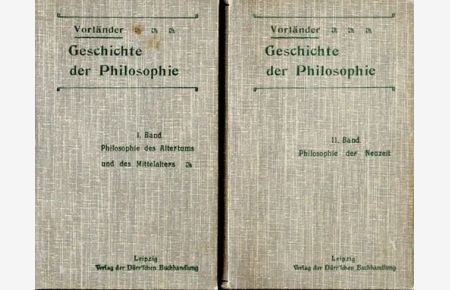 Geschichte der Philosophie. 2 Bände;Band 1: Philosophie des Altertums und des Mittelalters; Band 2: Philosophie der Neuzeit. (= Philosophische Bilbliothek, Band 105, 106)