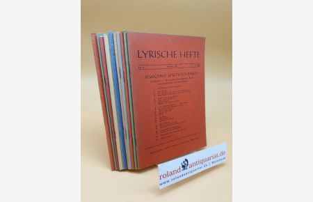 Lyrische Hefte ; Nr. 16, 21-30 ; (10 Bände)