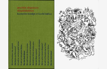 Simplicissimus. Kuenstler-Kneipe und Kathi Kobus. Mit 8 farbigen Illustrationen und zwei Originallithographien von Florian Migutsch. [VZA, mit Original-Lithografie].