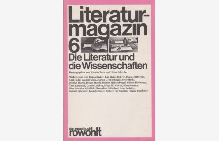 Die Literatur und die Wissenschaften.   - Literaturmagazin ; 6; Das neue Buch ; 77.