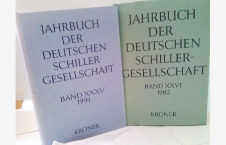 Konvolut: 2 diverse Bände Jahrbuch der Deutschen Schillergesellschaft.
