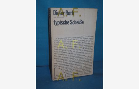 Frühe Schriften und typische Scheisse.   - Ausgew. u. mit einem Haufen Teilverdautes von O. Wiener / Sammlung Luchterhand 125