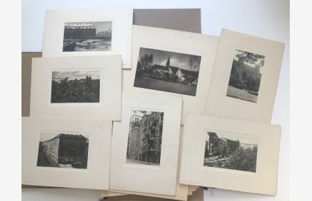 64 Original-Photographien,   - vorwiegend Stadt- und Landschaftsaufnahmen von Berlin und Umgegend, aber auch Aufnahmen aus anderen Teilen Deutschlands, aus Österreich, Frankreich u. a.,