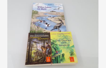 Konvolut 3 Bücher: Wildes Leben im Watt; Die Zeitreisenden; Der Drache von Shaolin  - Ilka Sokolowski ; Janine Czichy