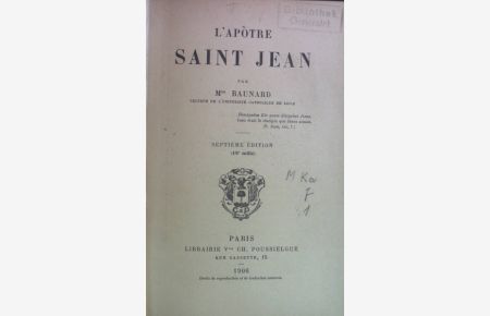 L'Apotre Saint Jean.