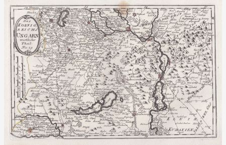 Des Koenigreichs Ungarn westlicher Theil. Nro. 29.  - Hungary Ungarn Budapest Balaton Esztergom Komarno Szekesfehervar map Karte