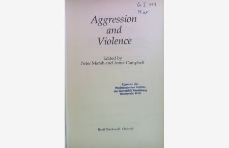 Aggression and Violence.
