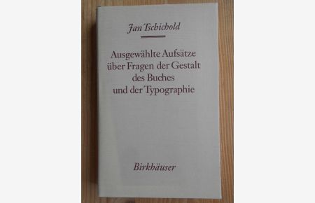Ausgewählte Aufsätze über Fragen der Gestalt des Buches und der Typographie.