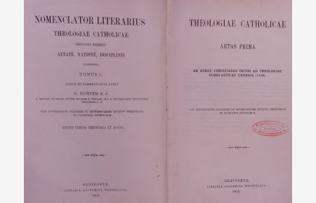THEOLOGIAE CATHOLICAE. AETAS PRIMA.   - Ab Aerae Christianae Initiis Ad Theologiae Scholasticae Exordia (1109)