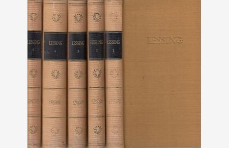 Lessings Werke in fünf Bänden. 5 Bände.   - Ausgewählt von Karl Balser. Eingeleitet von Thomas Höhle.
