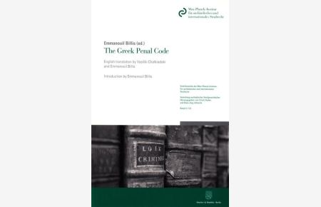 The Greek Penal Code.   - Law 1492 of 1950 in conjunction with Presidential Decree 283 of 1985 as of 28 February 2017. English translation by Vasiliki Chalkiadaki - Emmanouil Billis. Introduction by Emmanouil Billis.