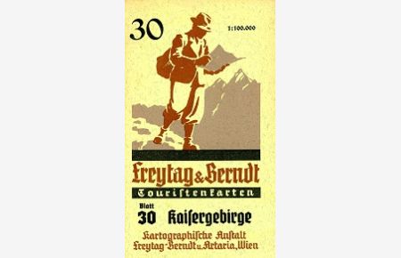Freytag Berndt - Wanderkarte. Maßstab 1:100. 000 mit Textbeilage (4 Seiten)  - Blatt 30: Kaisergebirge
