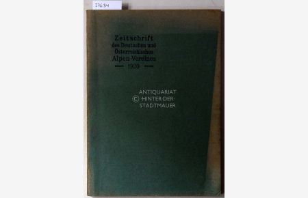Zeitschrift des deutschen und österreichischen Alpenvereins. Jahrgang 1920 - Band 51.