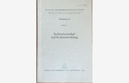 Prinzipat und Sklavenrecht. Sonderdruck aus Band 111: Rechtswissenschaft und Rechtsentwicklung.