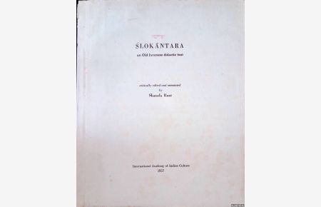 Slokantara: an Old Javanese didactic text