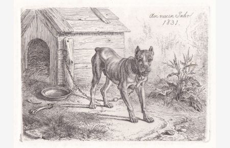Am neuen Jahr 1831 - Der Kettenhund zu Neujahr 1830 - Hund dog chien