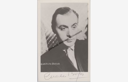 Original Autogramm Charles Boyer (1899-1978) /// Autograph signiert signed signee