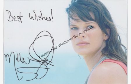 Original Autogramm Milla Jovovich /// Autograph signiert signed signee