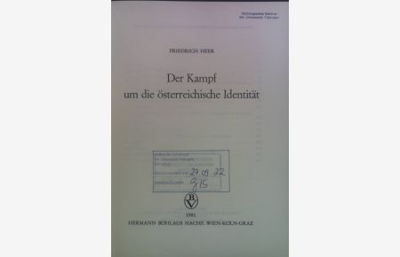 Der Kampf um die österreichische Identität.