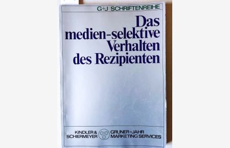 Das medien-selektive Verhalten des Rezipienten. = G + J Schriftenreihe. (Preis für Mediaforschung - 3. Preis 1970/71: Dr. Werner Seifert. Dieses Thema wurde vom Verfasser in einem Seminar im Sommer-Semester 1970 an der Uni Köln erarbeitet)