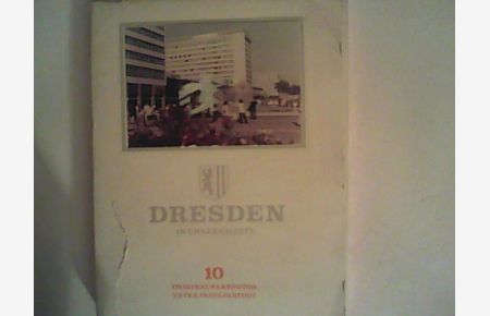 Dresden in unserer Zeit. 10 Original-Farbfotos unter Passepartout.