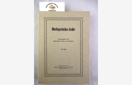 Oberbayerisches Archiv. 106. Band.