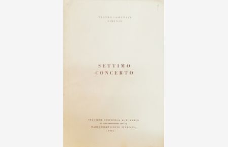 [Programmbuch] Settimo concerto diretto da Pierre Dervaux. 6 novembre 1955  - (Stagione sinfonica autunnale 1955. 7 Concerto)