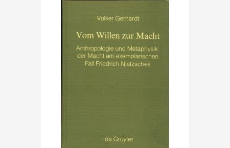 Vom Willen zur Macht : Anthropologie und Metaphysik der Macht am exemplarischen Fall Friedrich Nietzsches