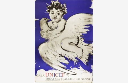 Plakat - Gala Unicef 1970. Siebdruck.
