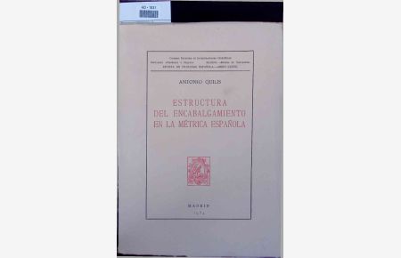 Estructura del Encabalgamiento en la Metrica Espanola.   - AD-1931