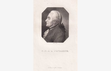 C. M. de la Condamine - Charles-Marie de la Condamine (1701-1774) explorer Forscher mathematician Mathematiker astronomer Astronom geographer Geograph / Portrait