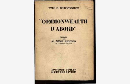 Commonwealth d'abord.