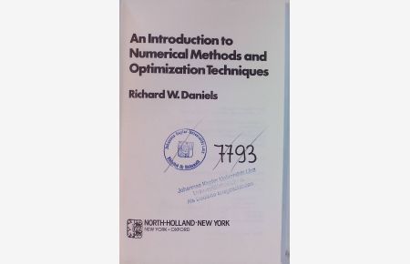 Introduction to Numerical Methods and Optimization Techniques;