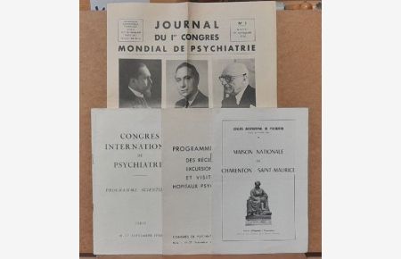 Konvolut zum Congres International de Psychiatrie Paris 18-27 Septembre 1950
