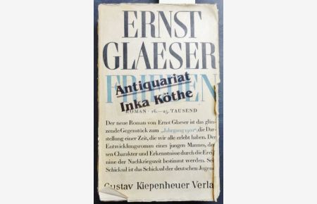 Frieden : Roman -  - Schutzumschlag von Georg Salter -