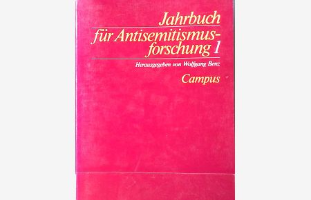Jahrbuch für Antisemitismusforschung 1.